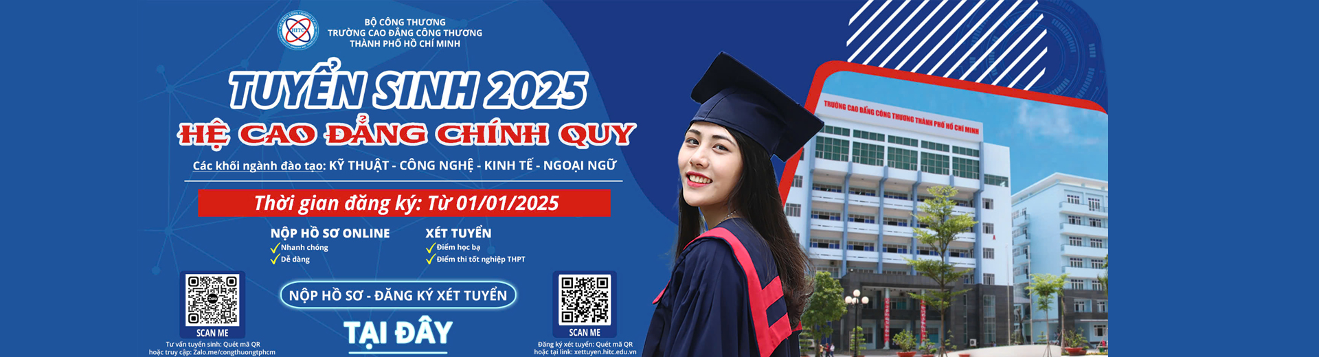 THÔNG BÁO TUYỂN SINH CAO ĐẲNG HỆ CHÍNH QUY NĂM 2025